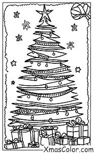 Christmas / Christmas Trees: A Christmas tree in a cozy home