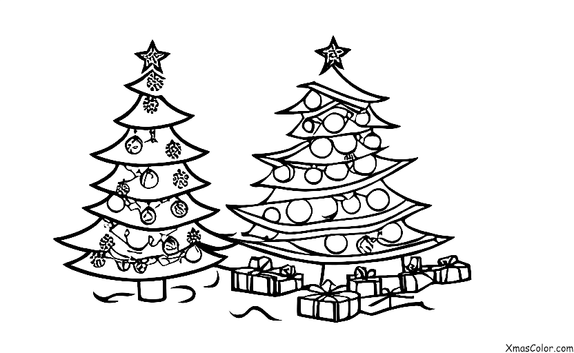 Christmas / Christmas Trees: A Christmas tree in a winter wonderland