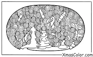 Christmas / Christmas Trees: A Christmas tree in front of a fireplace