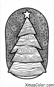 Christmas / Christmas Trees: A Christmas tree surrounded by snow