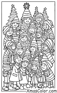 Christmas / Christmas Trees: A group of carolers