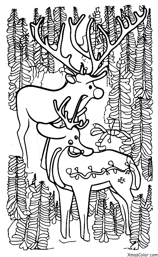 Christmas / Christmas Trees: A reindeer