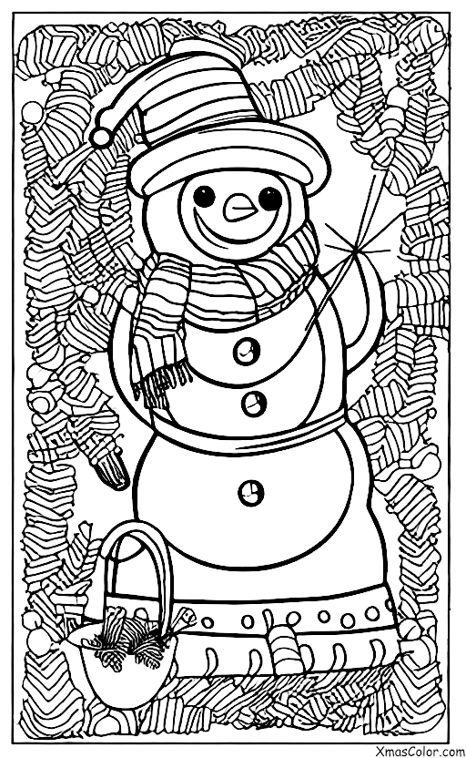 Christmas / Christmas Trees: A snowman