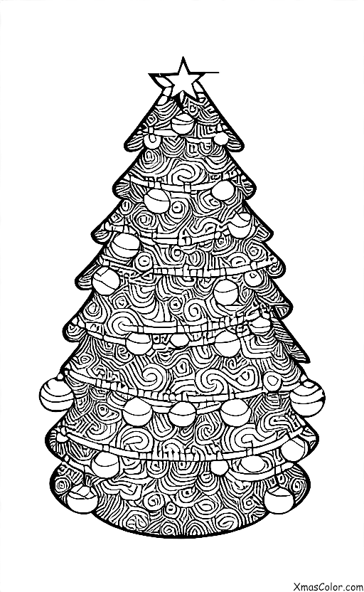 Christmas / Christmas with animals: A bird in a Christmas tree