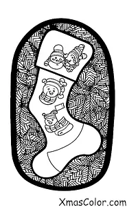Christmas / Christmas with animals: A mouse in a Christmas stocking