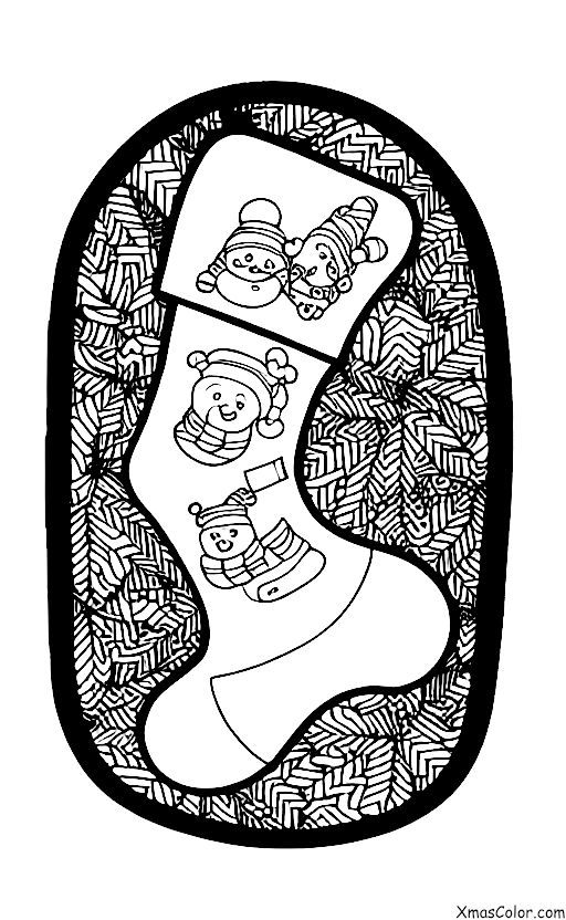 Christmas / Christmas with animals: A mouse in a Christmas stocking