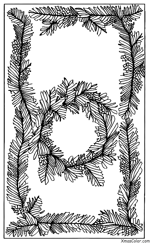 Christmas / Christmas Wreaths: A wreath made of evergreen branches