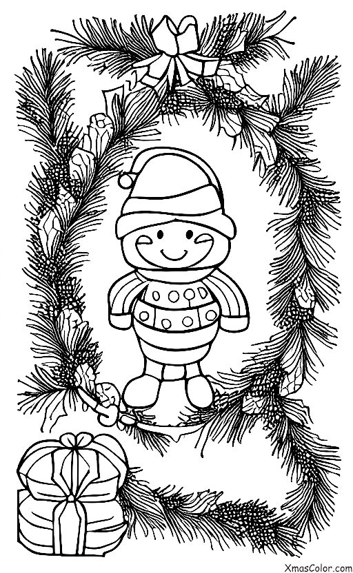 Christmas / Christmas Wreaths: Wreath decorated with ornaments