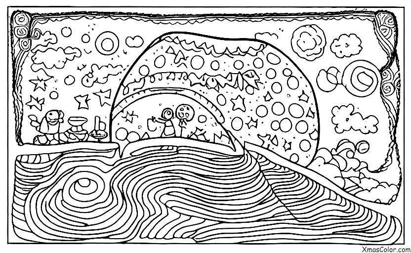 Christmas / Comet: A comet giving someone the courage to follow their dreams