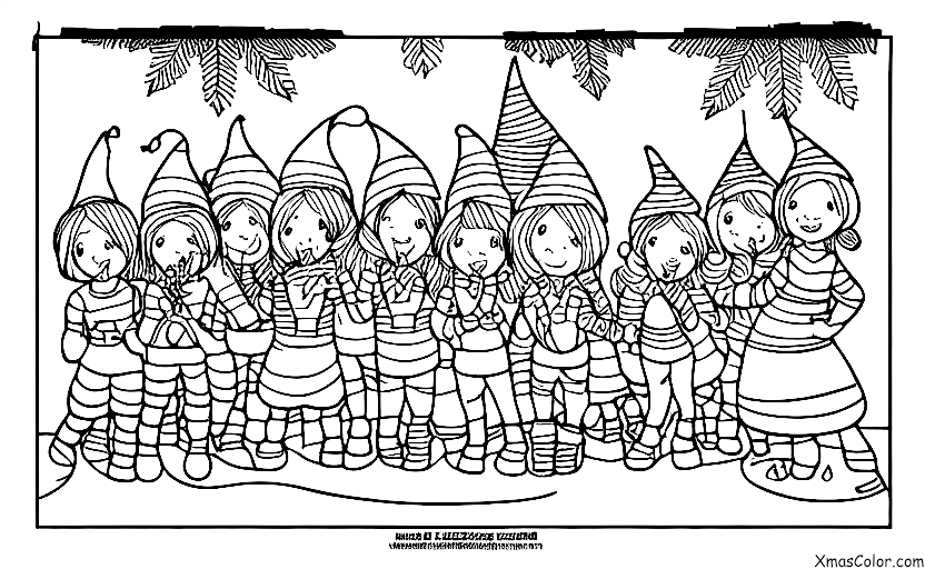 Christmas / Crazy Christmas: A group of elves