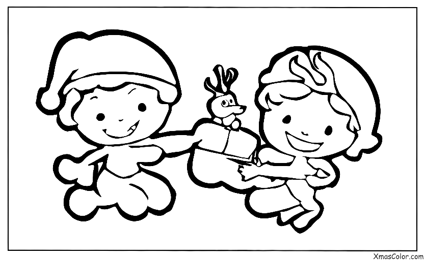Christmas / Cupid: Cupid and his reindeer