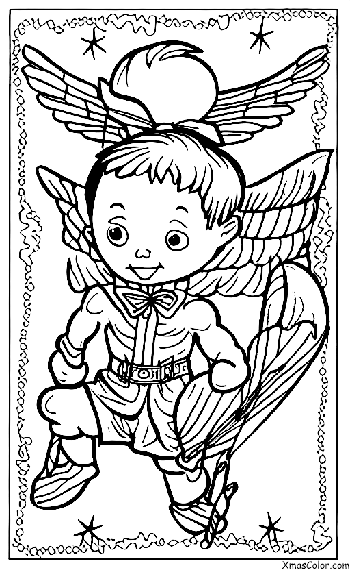 Christmas / Cupid: Cupid flying