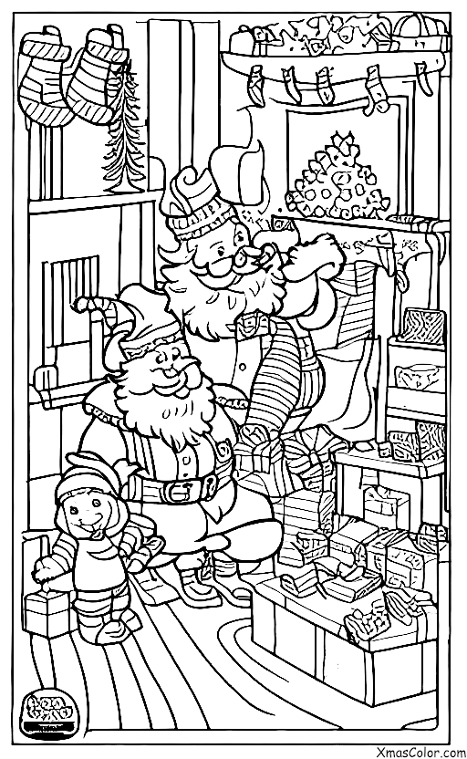 Christmas / Deck the Halls: Santa Claus in his workshop