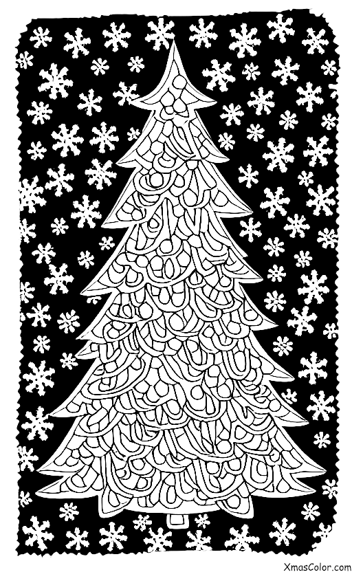 Christmas / Different ways to decorate a Christmas tree: A snowflake Christmas tree