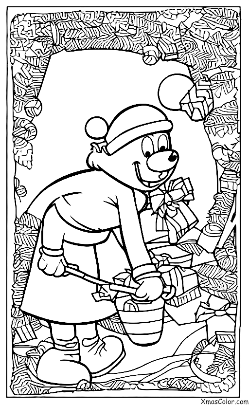 Christmas / Disney Christmas: Pluto digging in the snow