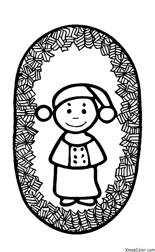 Christmas / Donner: Donner with a Christmas wreath