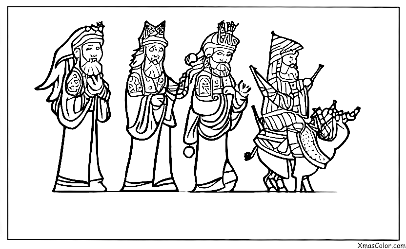 Christmas / Epiphany: The Three Kings on their journey