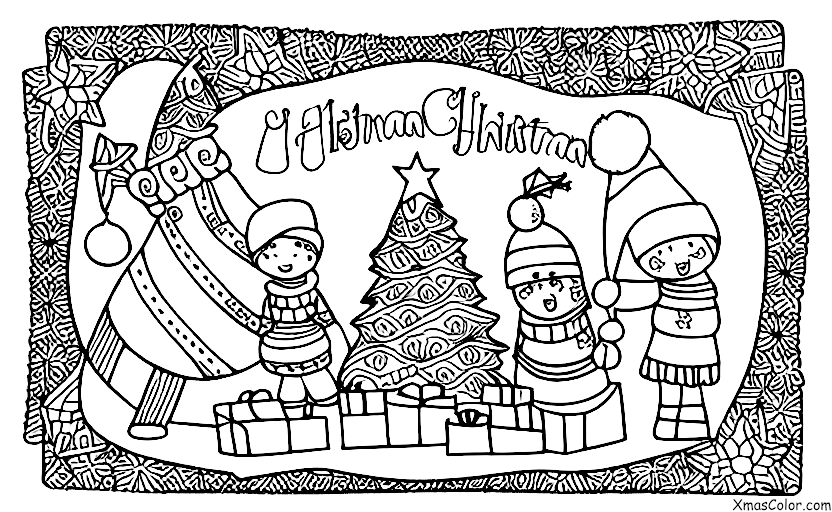 Christmas / Feliz Navidad: A Christmas card with the phrase "Feliz Navidad"