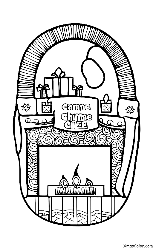 Christmas / Fireplaces: A warm and cozy Christmas fireplace