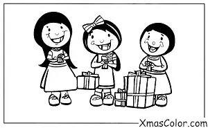 Christmas / Friends: 2 Friends Opening Presents