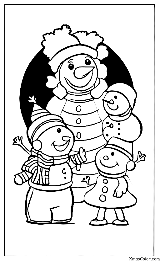 Christmas / Frosty the Snowman's Friends: Frosty and his friends building a snowman
