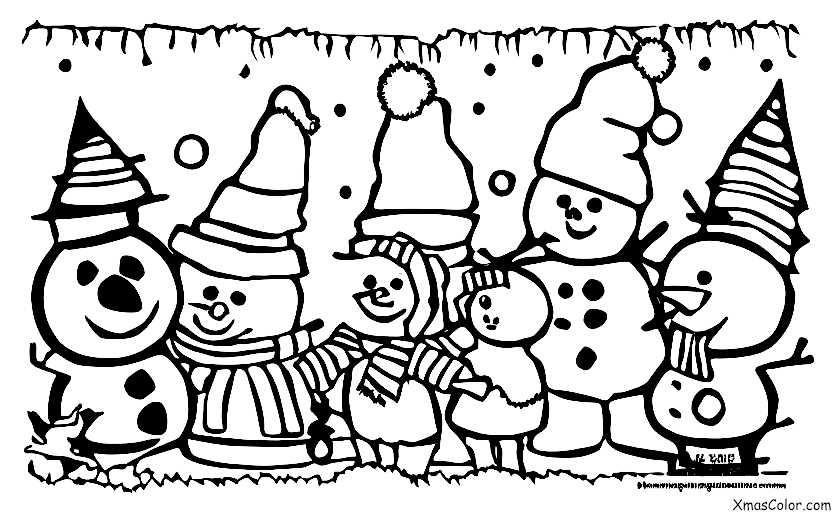 Christmas / Frosty the Snowman's Friends: Frosty and his friends playing in the snow