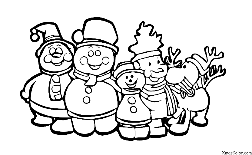 Christmas / Frosty the Snowman's Friends: Frosty the Snowman with a group of reindeer