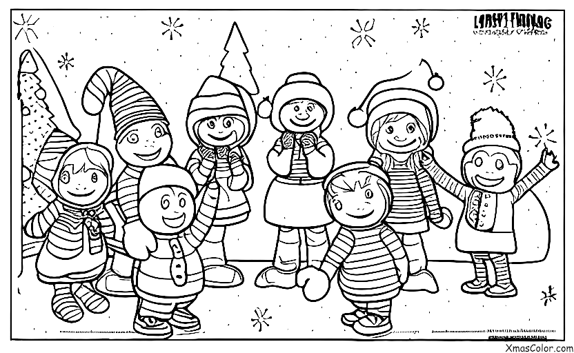 Christmas / Frosty the Snowman: Frosty playing with some kids