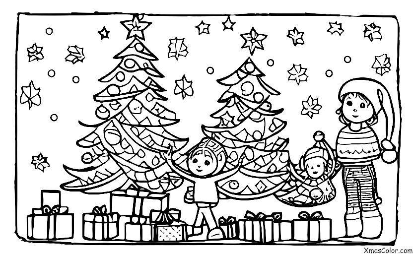 Christmas / Funny Christmas: A Christmas present that is too big to fit under the tree