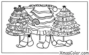 Christmas / Funny Christmas: A Christmas tree that is decorated with odd items