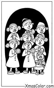 Christmas / Funny Christmas: A group of carolers that are singing off-key