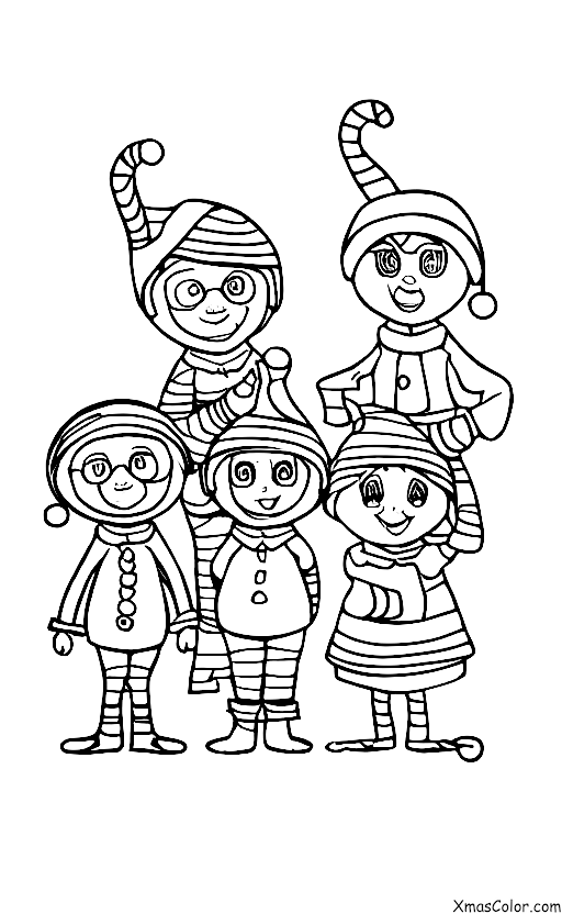 Christmas / Geeky Christmas: A family of geeky Christmas elves