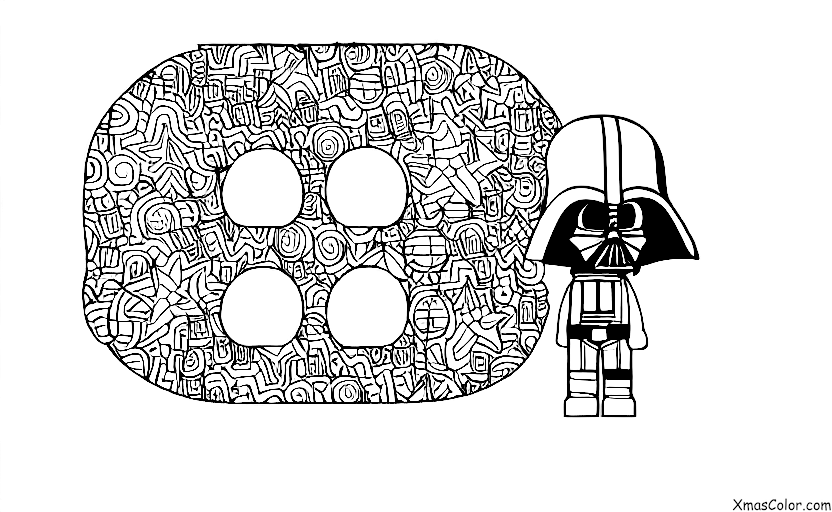 Christmas / Geeky Christmas: Christmas lights cast in the shape of Darth Vader