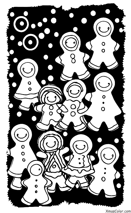 Christmas / Gingerbread Cookies: A gingerbread family