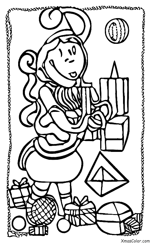 Christmas / Hanukkah: A child spinning a dreidel
