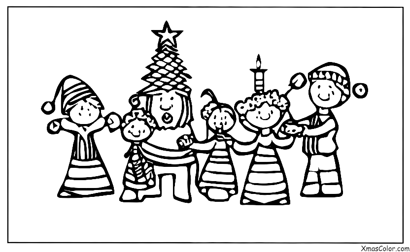 Christmas / Hanukkah: A family lighting the candles on the menorah