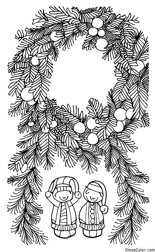 Christmas / Hope: A Christmas wreath