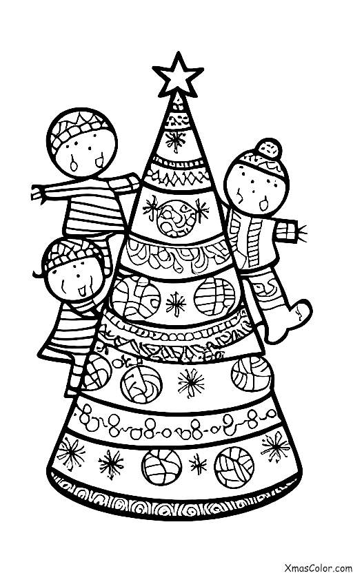Christmas / Hope: A family gathered around the Christmas tree