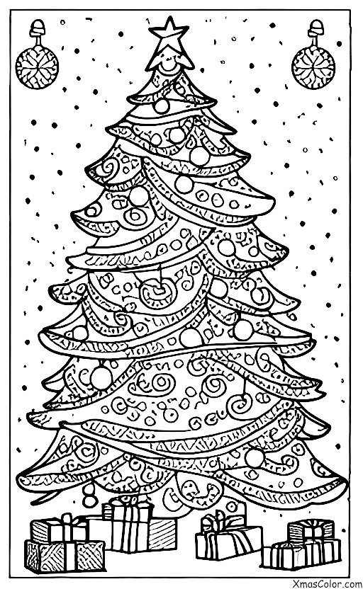 Christmas / Jingle Bells: A jingle bell on a Christmas tree