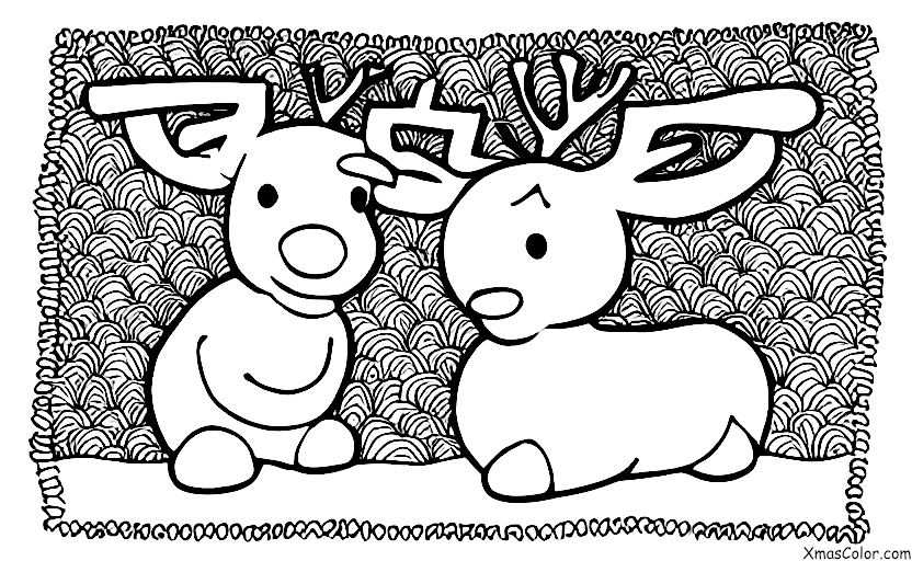 Christmas / Jingle Bells: A jingle bell on a reindeer