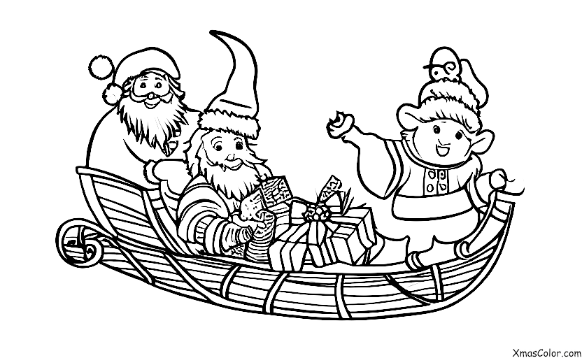 Christmas / Jolly Old Saint Nicholas: Jolly Old Saint Nicholas in his sleigh