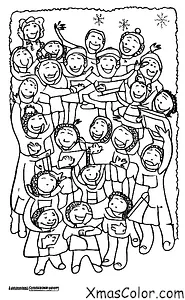 Christmas / Joy to the World: A group of children singing "Joy to the World" in a school choir