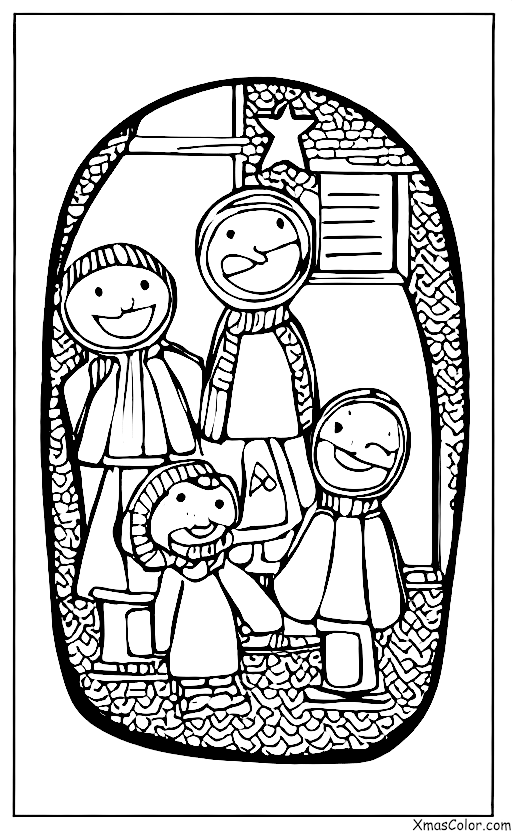 Christmas / Joy to the World: A group of people caroling "Joy to the World" door to door