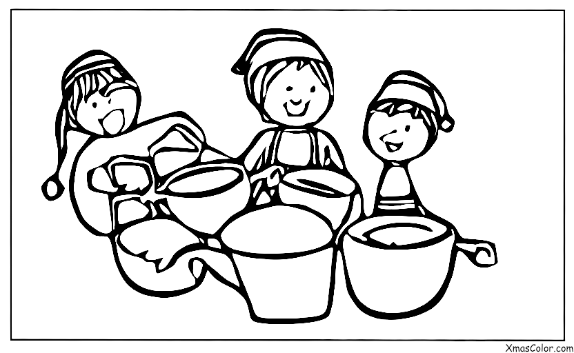 Christmas / Joy to the World: A group of people volunteering at a soup kitchen