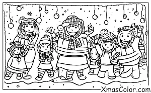Christmas / Joy: A family having a snowball fight