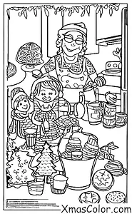 Christmas / Joy: A grandma baking cookies for her grandkids