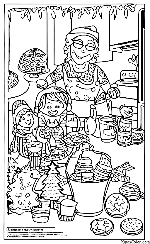 Christmas / Joy: A grandma baking cookies for her grandkids