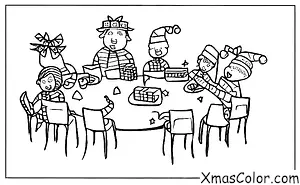 Christmas / Joy: A group of friends sharing a Secret Santa gift