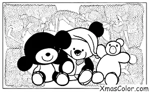 Christmas / Love: A girl hugging her teddy bear