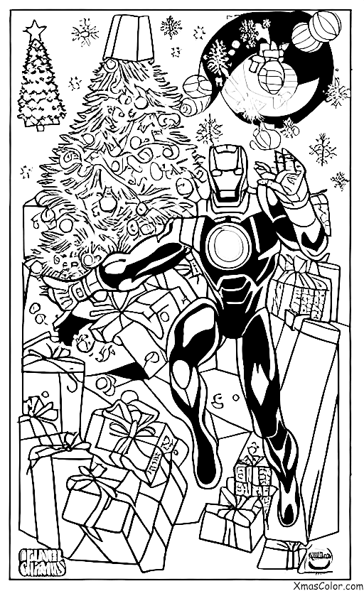 Christmas / Marvel Christmas: Iron Man saving Christmas